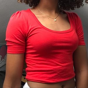 Red tight short sleeve